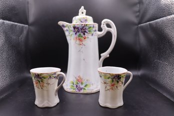 322 Japan Chocolate Pot With 2 Cups