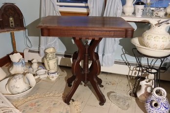 324 Walnut Victorian Lamp Table