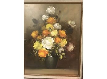 Oil On Canvas Flowers