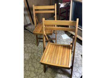 Heavy Wooden Folding Chairs