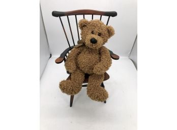 Gund Bear And Windsor Chair