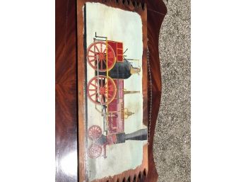 Hand Painted Train Plaque