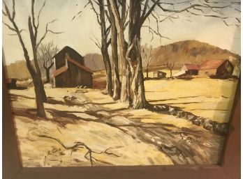 Oil Painting Barn Scene Nowak