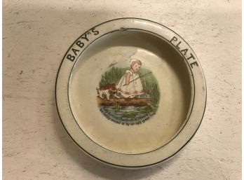 Baby Plate Roseville Pottery