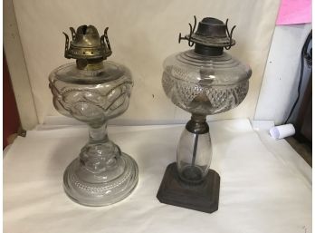 Lot 2 Vintage Oil Lamps