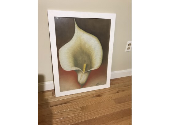 #61 Oil On Canvas Painting Calla Lilly