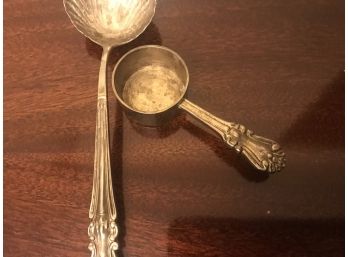#26 Silver Plate Scoop And Measure Cup Lot