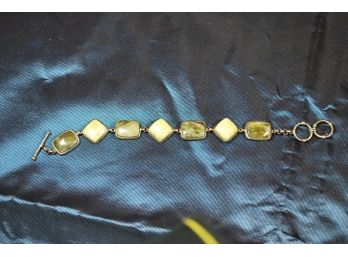 198-sterling Bracelet With Tan Stones