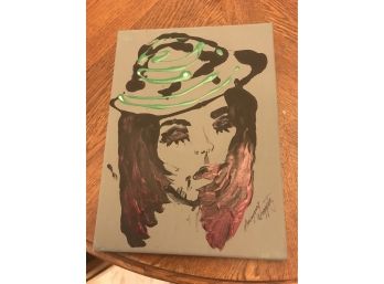 #117 Original Artwork Woman In Hat