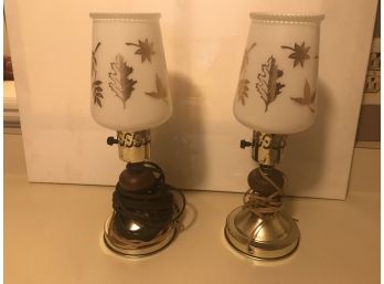 Pair Mid Century Boudoir Lamps #9