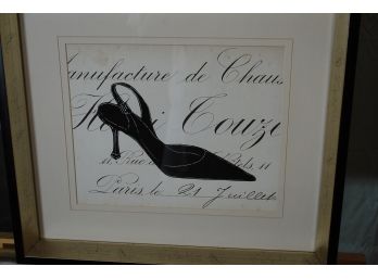 #92 French Print High Heel Shoe
