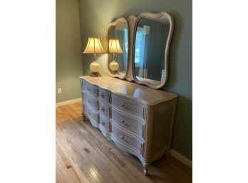 #64 Triple Chest With Mirror French Provincial Designer