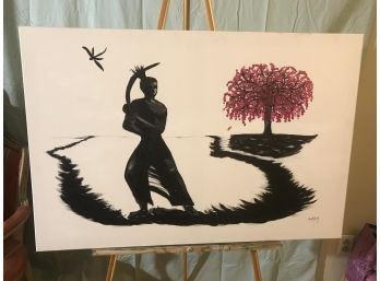 #110 Original Art Work Indian With Tree