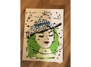 #113 Original Artwork Woman In Hat
