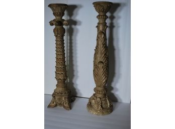 #76-pair Of Candle Stands