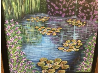 #103 My Lily Pond Acrylic On Canvas Painting