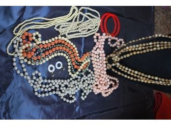 #157 5 Plastic Bead Necklaces