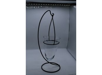Metal And Glass Plant Holder 41