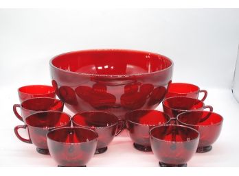Ruby Red Punch Bowl - 76