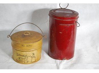 Vintage Thermos And Tin. - 136