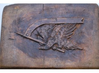 Antique Wash Board With Carved Eagle -35