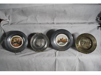 Lot Of 4 Pewter Plates - 106