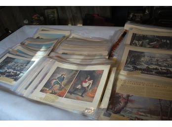 Large Lot Of Currier And Ives Reprints