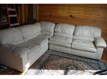 2 Part Leather Sectional Sofa - 167