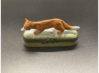 Limoges Hinged Box With Fox 57