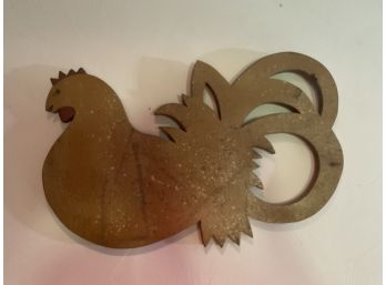 Fold Art Wood Carved Rooster -211