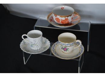 Lot Of 3 Tea Cups Including Herend, Lenox And Haviland-16