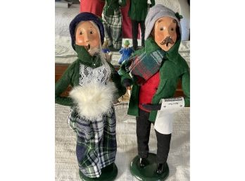Pair Of Christmas Carolers-286