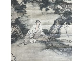 6 ' Asian Painting On Silk-161