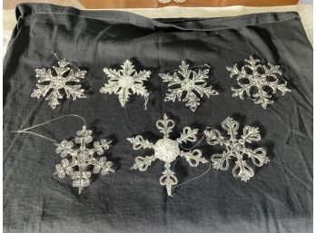 8 Glass Snowflake Ornaments-290