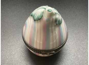 Limoges Decorated Pear Trinket Box 59