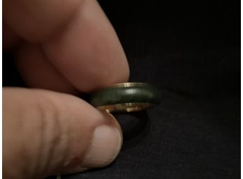 14k And Jade Ring With Box-356