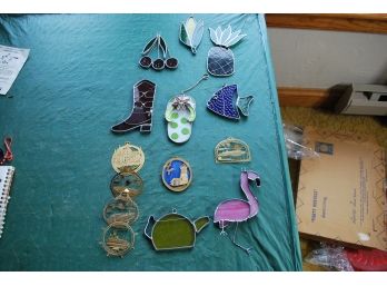 14 Metal Slag And Stained Glass Decorations