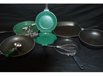 6 Frying Pans Various Sizes