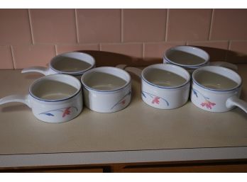 6 Handled Soup Bowls