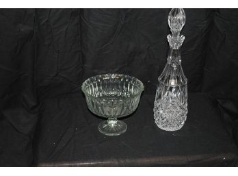 2 Pieces Of Pressed Glass