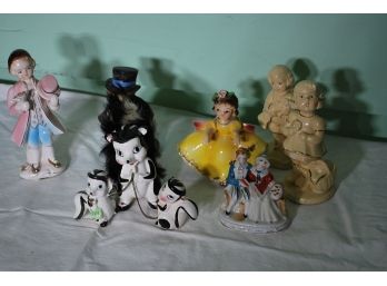 9 Ceramic Figurines (Lot D)