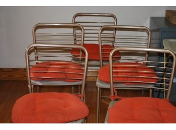5 Vintage Metal Folding Chairs