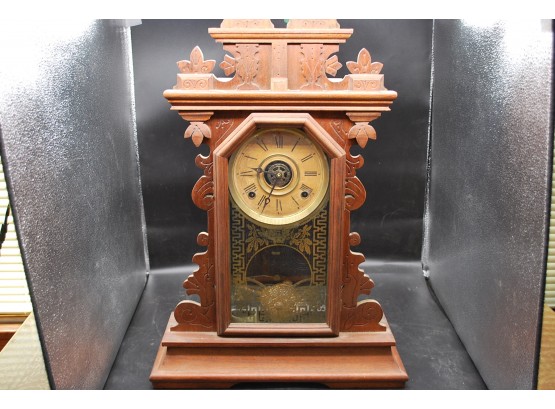 Walnut Victorian Mantel Clock