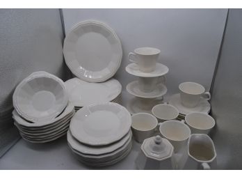 40 Piece Set Of White China