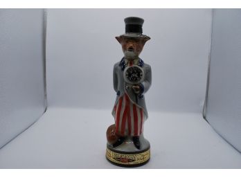 Jim Beam Fox With Top Hat Figural Bottle