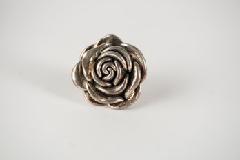 Large Sterling Silver Flower Ring