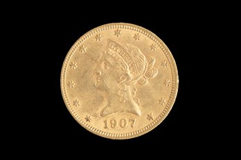 1907 P Ten Dollar Gold Coin US Currency