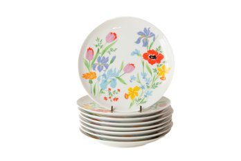 8 Heinrich & Co. 'Primavera' Porcelain Salad Plates 7-3/4 Inches