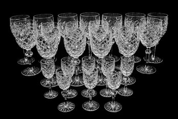 25 Waterford Crystal Glasses - Powerscourt Pattern