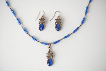 Sterling Necklace & Earrings Jewelry Set